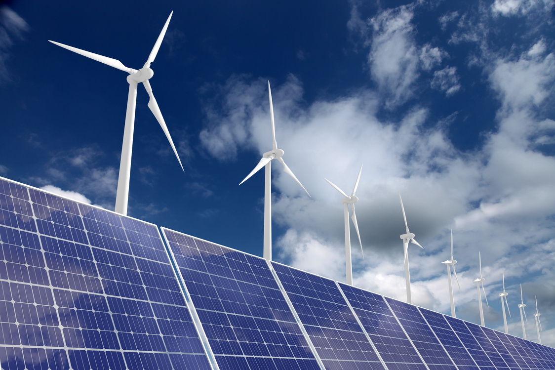 Wind turbine solar panel renewable energy